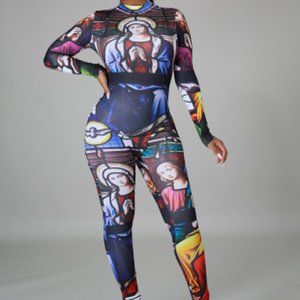 Artist Bodycon Jumpsuit